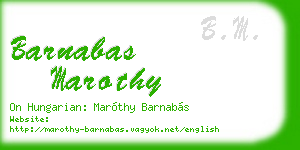 barnabas marothy business card